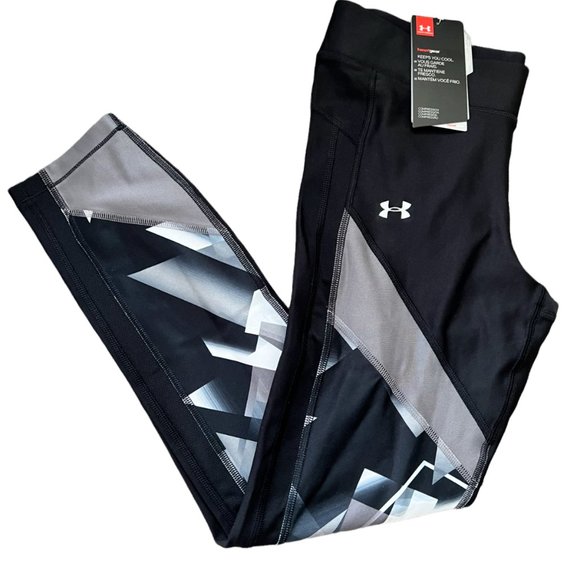 Under Armour UA HeatGear Printed Cropped Leggings 1305968-003 Womens - Picture 3 of 7